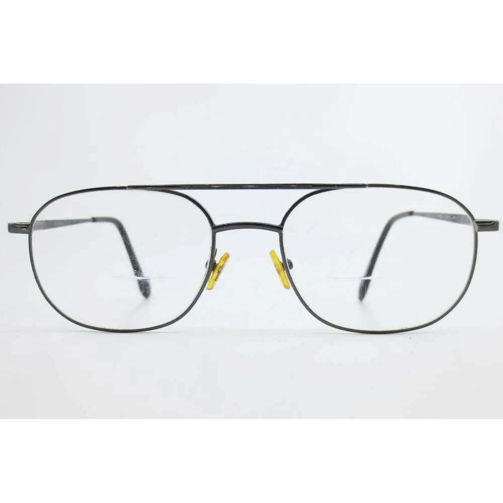 Wrangler Aviator Eyeglasses Gunmetal Double Bridge Metal Frames W129 GUN 57-19